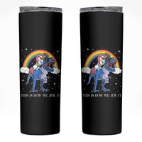 Funny Hanukkah Skinny Tumbler Jewnicorn This Is How We Jew It - Wonder Print Shop