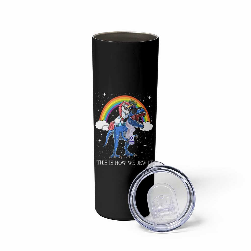 Funny Hanukkah Skinny Tumbler Jewnicorn This Is How We Jew It - Wonder Print Shop