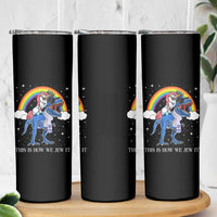 Funny Hanukkah Skinny Tumbler Jewnicorn This Is How We Jew It - Wonder Print Shop