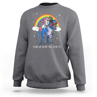 Funny Hanukkah Sweatshirt Jewnicorn This Is How We Jew It - Wonder Print Shop