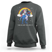 Funny Hanukkah Sweatshirt Jewnicorn This Is How We Jew It - Wonder Print Shop