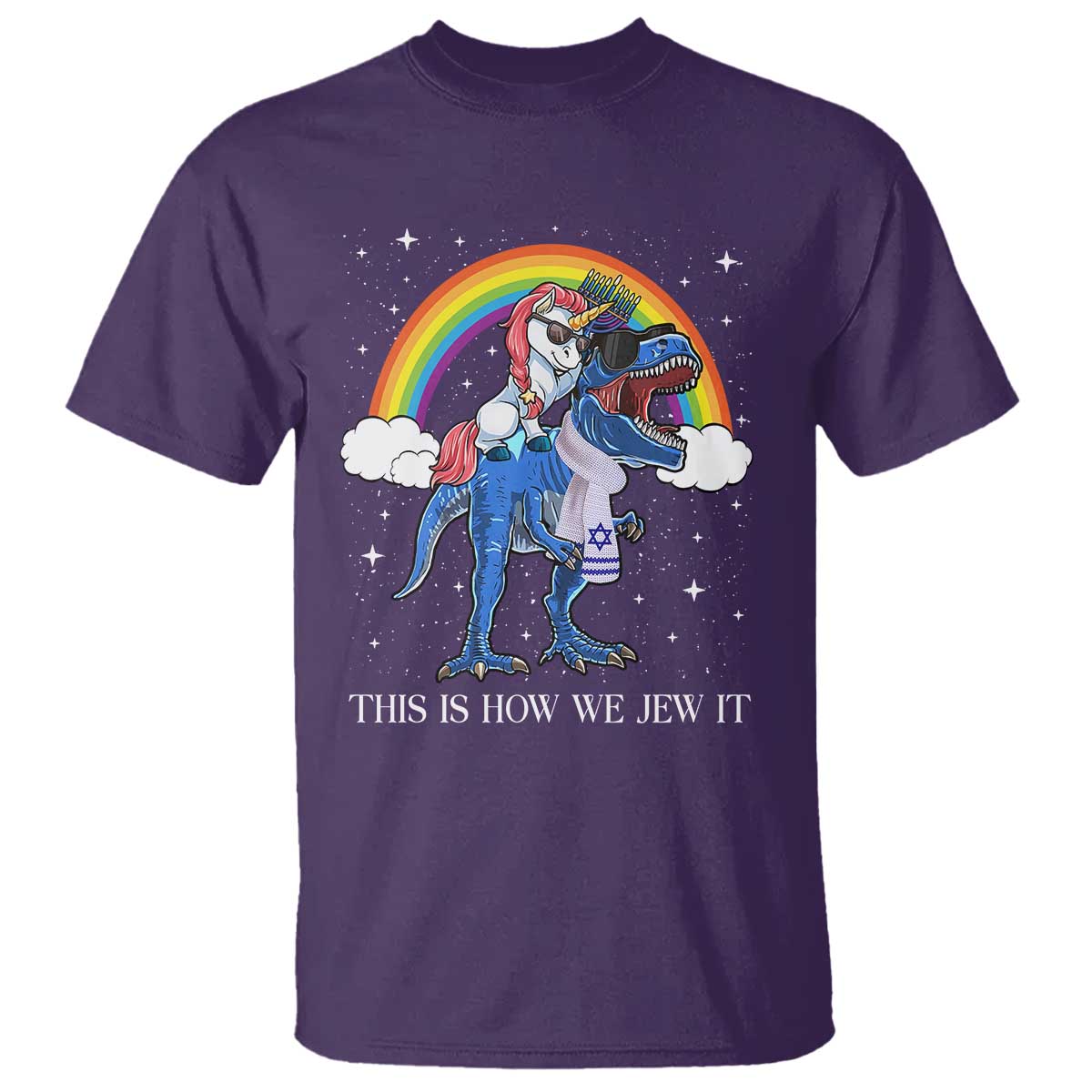 Funny Hanukkah T Shirt Jewnicorn This Is How We Jew It - Wonder Print Shop