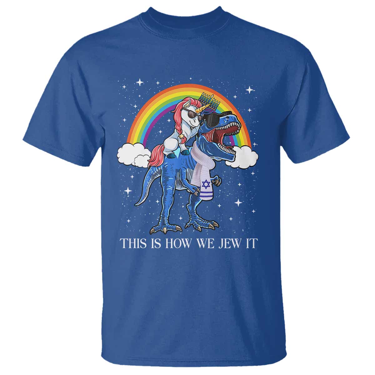 Funny Hanukkah T Shirt Jewnicorn This Is How We Jew It - Wonder Print Shop