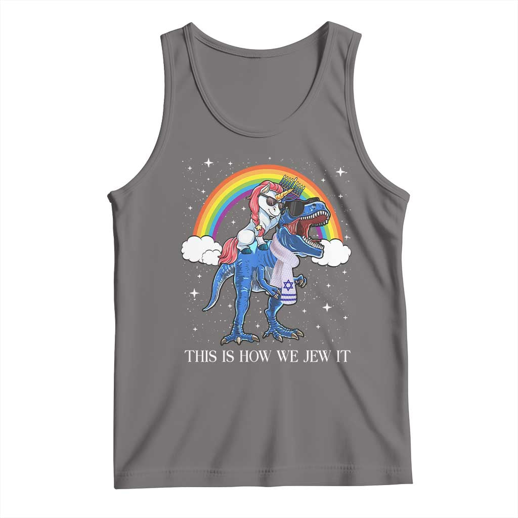Funny Hanukkah Tank Top Jewnicorn This Is How We Jew It - Wonder Print Shop
