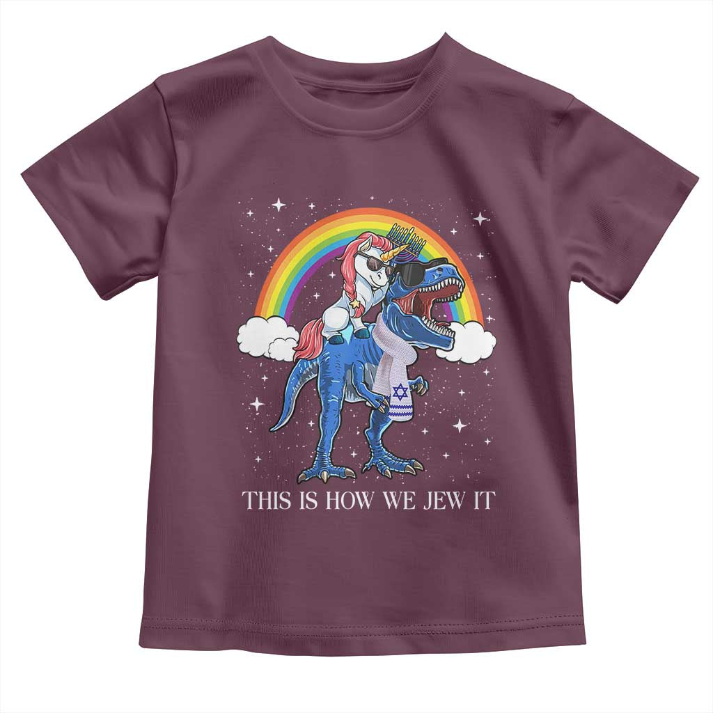 Funny Hanukkah Toddler T Shirt Jewnicorn This Is How We Jew It - Wonder Print Shop