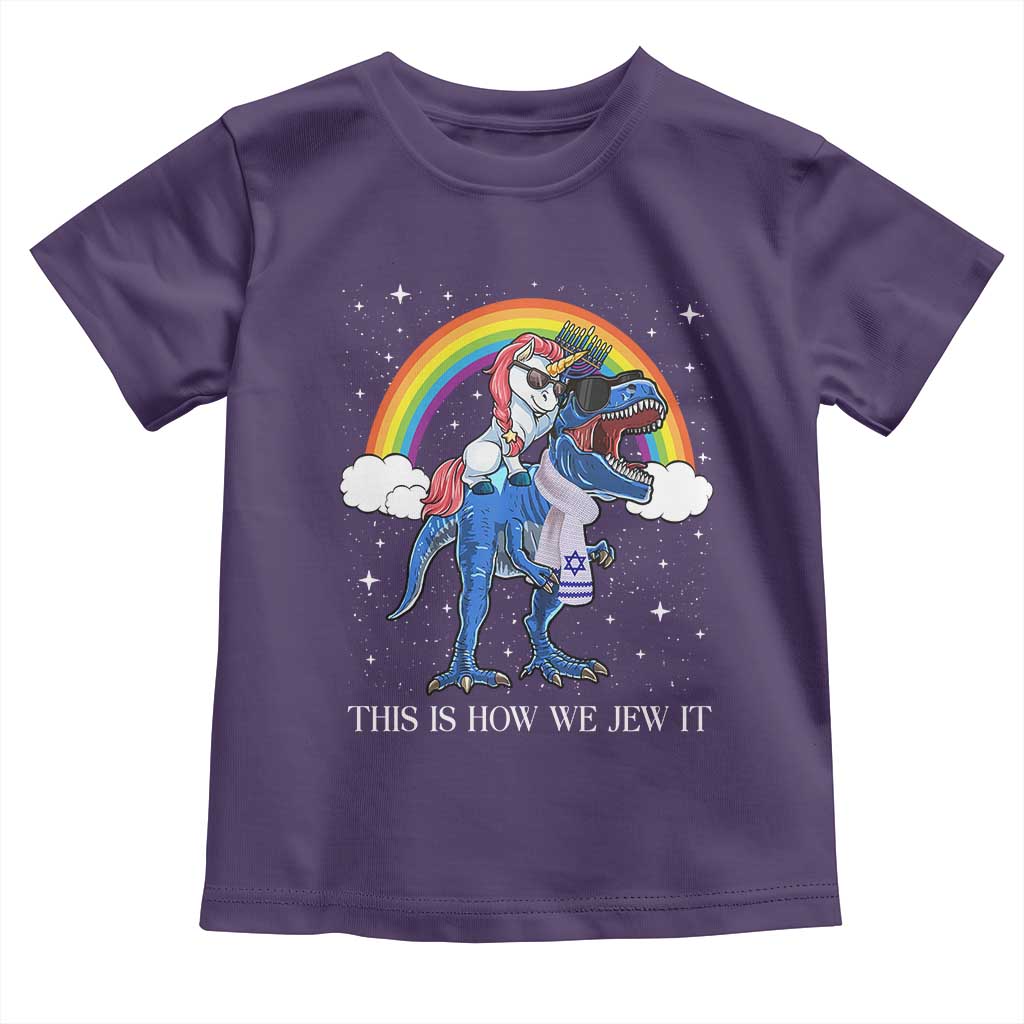Funny Hanukkah Toddler T Shirt Jewnicorn This Is How We Jew It - Wonder Print Shop