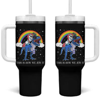 Funny Hanukkah Tumbler With Handle Jewnicorn This Is How We Jew It - Wonder Print Shop