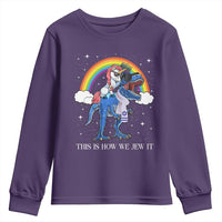 Funny Hanukkah Youth Sweatshirt Jewnicorn This Is How We Jew It - Wonder Print Shop