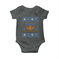 Ugly Hanukkah Baby Onesie Love and Light Jew Menorah Jewish Chanukah - Wonder Print Shop