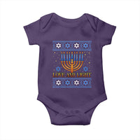Ugly Hanukkah Baby Onesie Love and Light Jew Menorah Jewish Chanukah - Wonder Print Shop