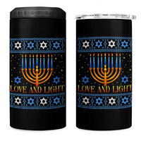 Ugly Hanukkah 4 in 1 Can Cooler Tumbler Love and Light Jew Menorah Jewish Chanukah - Wonder Print Shop