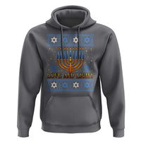 Ugly Hanukkah Hoodie Love and Light Jew Menorah Jewish Chanukah - Wonder Print Shop