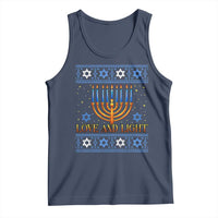 Ugly Hanukkah Tank Top Love and Light Jew Menorah Jewish Chanukah - Wonder Print Shop
