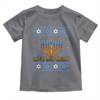 Ugly Hanukkah Toddler T Shirt Love and Light Jew Menorah Jewish Chanukah - Wonder Print Shop