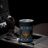 Ugly Hanukkah Tumbler Cup Love and Light Jew Menorah Jewish Chanukah - Wonder Print Shop