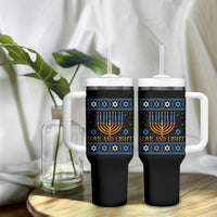 Ugly Hanukkah Tumbler With Handle Love and Light Jew Menorah Jewish Chanukah - Wonder Print Shop