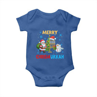 Merry Chrismukkah Baby Onesie Happy Christmas Hanukkah Jewish Santa Snowman - Wonder Print Shop