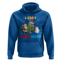 Merry Chrismukkah Hoodie Happy Christmas Hanukkah Jewish Santa Snowman - Wonder Print Shop