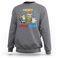 Merry Chrismukkah Sweatshirt Happy Christmas Hanukkah Jewish Santa Snowman - Wonder Print Shop