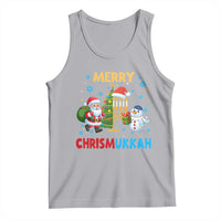 Merry Chrismukkah Tank Top Happy Christmas Hanukkah Jewish Santa Snowman - Wonder Print Shop
