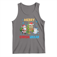 Merry Chrismukkah Tank Top Happy Christmas Hanukkah Jewish Santa Snowman - Wonder Print Shop
