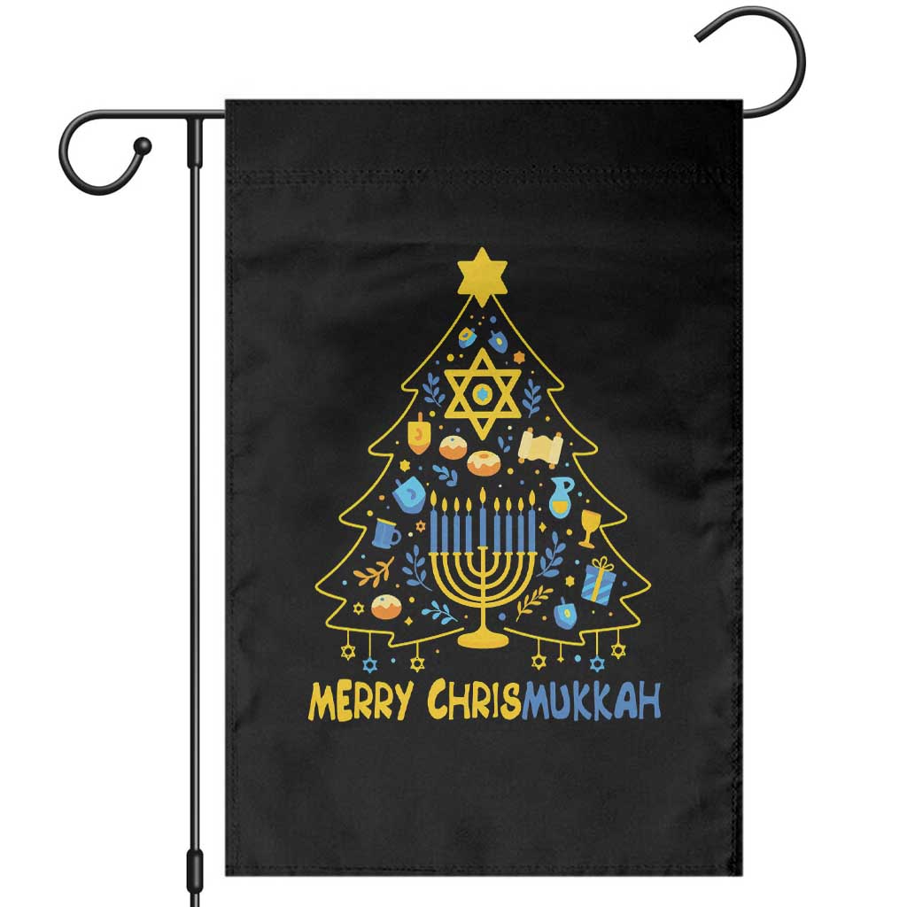 Merry Chrismukkah Garden Flag Jewish Happy Hanukkah Christmas Tree - Wonder Print Shop