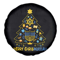 Merry Chrismukkah Spare Tire Cover Jewish Happy Hanukkah Christmas Tree - Wonder Print Shop
