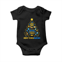 Merry Chrismukkah Baby Onesie Jewish Happy Hanukkah Christmas Tree - Wonder Print Shop