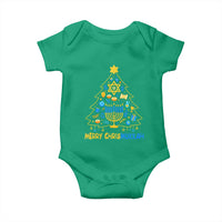 Merry Chrismukkah Baby Onesie Jewish Happy Hanukkah Christmas Tree - Wonder Print Shop