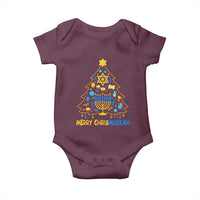 Merry Chrismukkah Baby Onesie Jewish Happy Hanukkah Christmas Tree - Wonder Print Shop