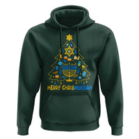 Merry Chrismukkah Hoodie Jewish Happy Hanukkah Christmas Tree - Wonder Print Shop