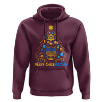 Merry Chrismukkah Hoodie Jewish Happy Hanukkah Christmas Tree - Wonder Print Shop
