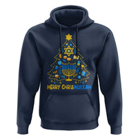 Merry Chrismukkah Hoodie Jewish Happy Hanukkah Christmas Tree - Wonder Print Shop