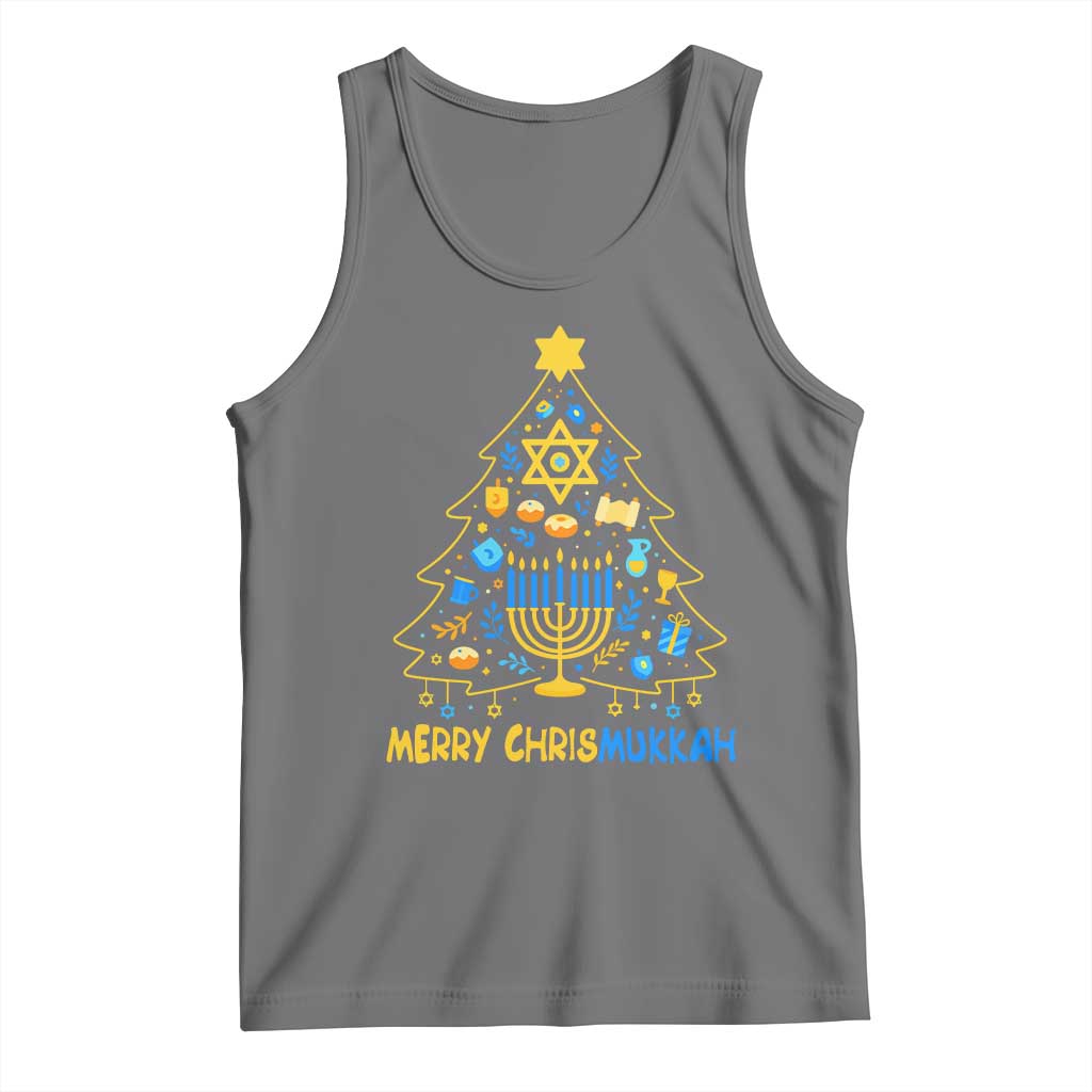 Merry Chrismukkah Tank Top Jewish Happy Hanukkah Christmas Tree - Wonder Print Shop