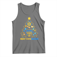 Merry Chrismukkah Tank Top Jewish Happy Hanukkah Christmas Tree - Wonder Print Shop