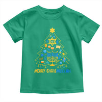 Merry Chrismukkah Toddler T Shirt Jewish Happy Hanukkah Christmas Tree - Wonder Print Shop