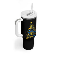 Merry Chrismukkah Tumbler With Handle Jewish Happy Hanukkah Christmas Tree - Wonder Print Shop