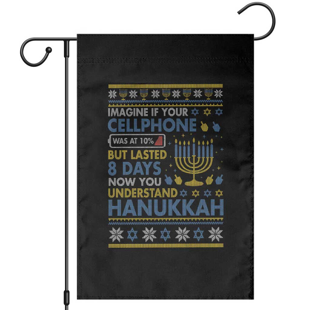 Funny Ugly Hanukkah Garden Flag Imagine Your Cellphone Chanukah Jewish - Wonder Print Shop
