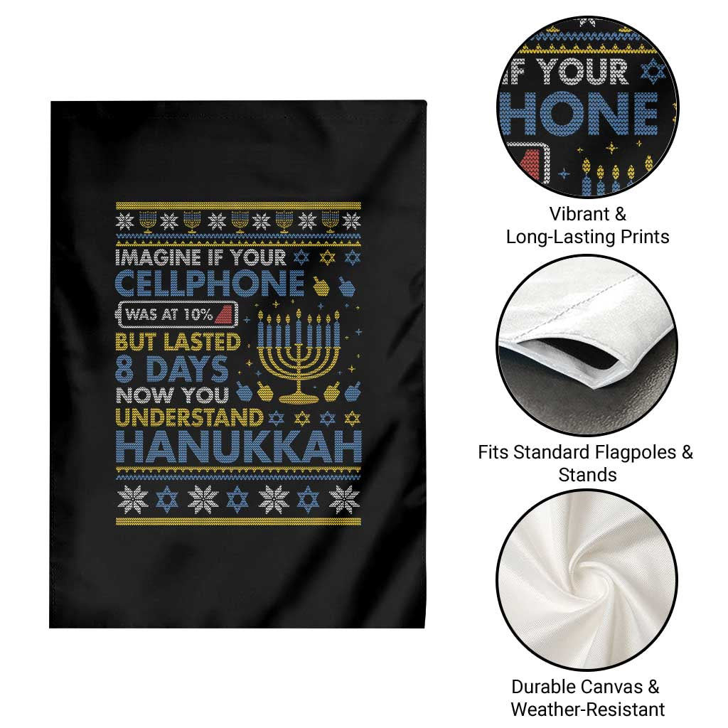 Funny Ugly Hanukkah Garden Flag Imagine Your Cellphone Chanukah Jewish - Wonder Print Shop