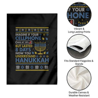 Funny Ugly Hanukkah Garden Flag Imagine Your Cellphone Chanukah Jewish - Wonder Print Shop