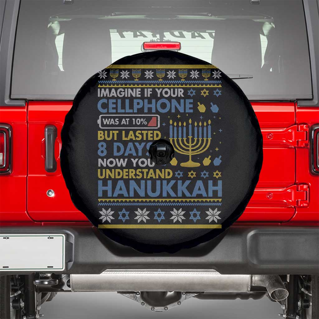 Funny Ugly Hanukkah Spare Tire Cover Imagine Your Cellphone Chanukah Jewish - Wonder Print Shop
