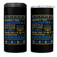 Funny Ugly Hanukkah 4 in 1 Can Cooler Tumbler Imagine Your Cellphone Chanukah Jewish - Wonder Print Shop