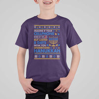 Funny Ugly Hanukkah T Shirt For Kid Imagine Your Cellphone Chanukah Jewish - Wonder Print Shop