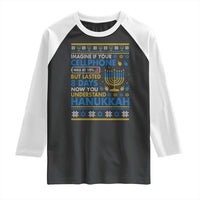 Funny Ugly Hanukkah Raglan Shirt Imagine Your Cellphone Chanukah Jewish - Wonder Print Shop
