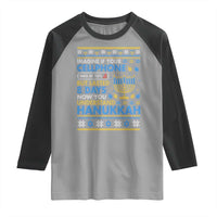 Funny Ugly Hanukkah Raglan Shirt Imagine Your Cellphone Chanukah Jewish - Wonder Print Shop