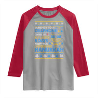 Funny Ugly Hanukkah Raglan Shirt Imagine Your Cellphone Chanukah Jewish - Wonder Print Shop