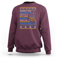 Funny Ugly Hanukkah Sweatshirt Imagine Your Cellphone Chanukah Jewish - Wonder Print Shop