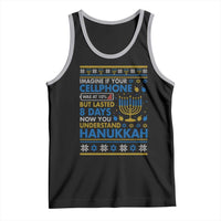 Funny Ugly Hanukkah Tank Top Imagine Your Cellphone Chanukah Jewish - Wonder Print Shop