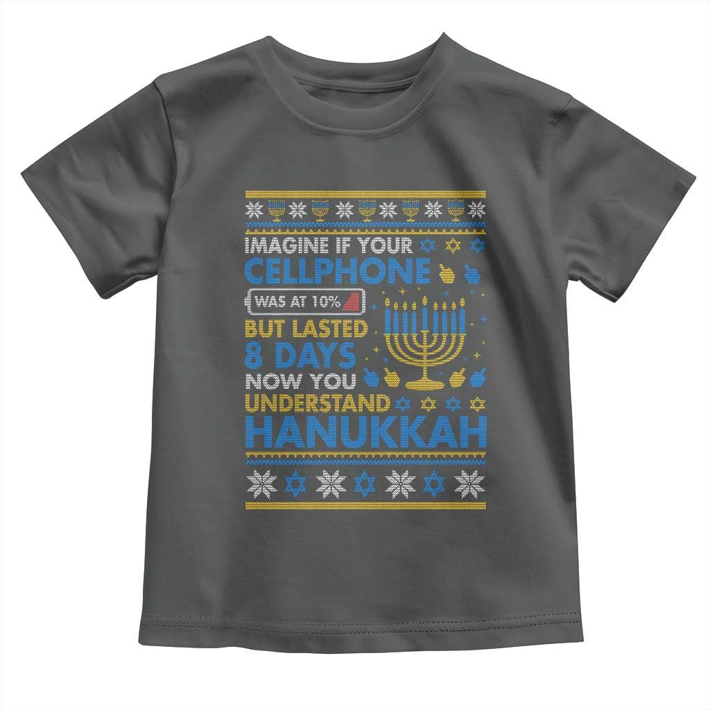 Funny Ugly Hanukkah Toddler T Shirt Imagine Your Cellphone Chanukah Jewish - Wonder Print Shop