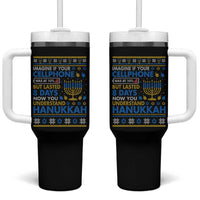 Funny Ugly Hanukkah Tumbler With Handle Imagine Your Cellphone Chanukah Jewish - Wonder Print Shop